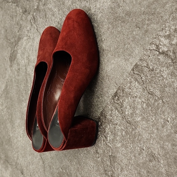 Senso red suede slip on heeled mules size 36 - Picture 2 of 9